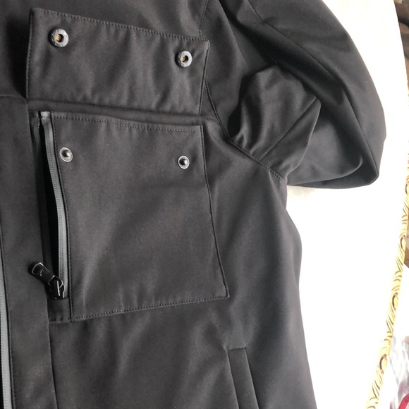 Michael Kors Men's Belgravia Woven Zip-Up Jacket Black Size S - Picture 12 of 16